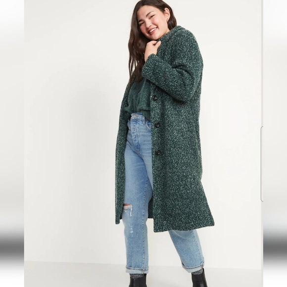 Relaxed Soft Textured Overcoat Old Navy - Picture 1 of 8